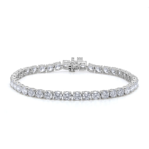 White Diamond Tennis Bracelet in 14KT Gold