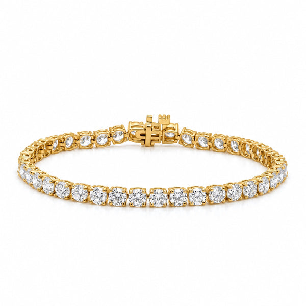 White Diamond Tennis Bracelet in 14KT Gold