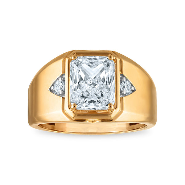 White Diamond Solitaire Ring in 14KT Gold