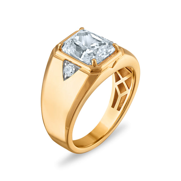 White Diamond Solitaire Ring in 14KT Gold