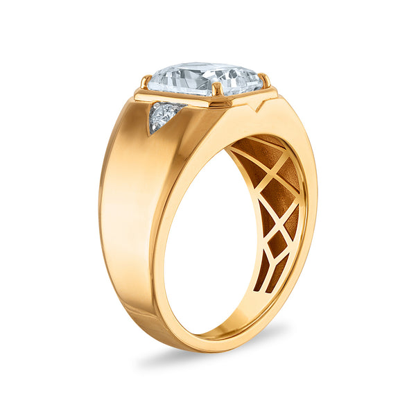 White Diamond Solitaire Ring in 14KT Gold