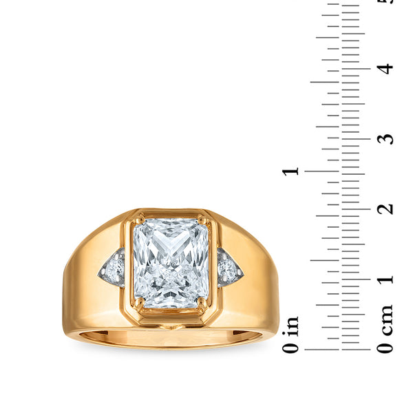 White Diamond Solitaire Ring in 14KT Gold