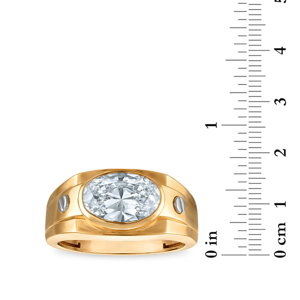 White Diamond Solitaire Ring in 14KT Gold