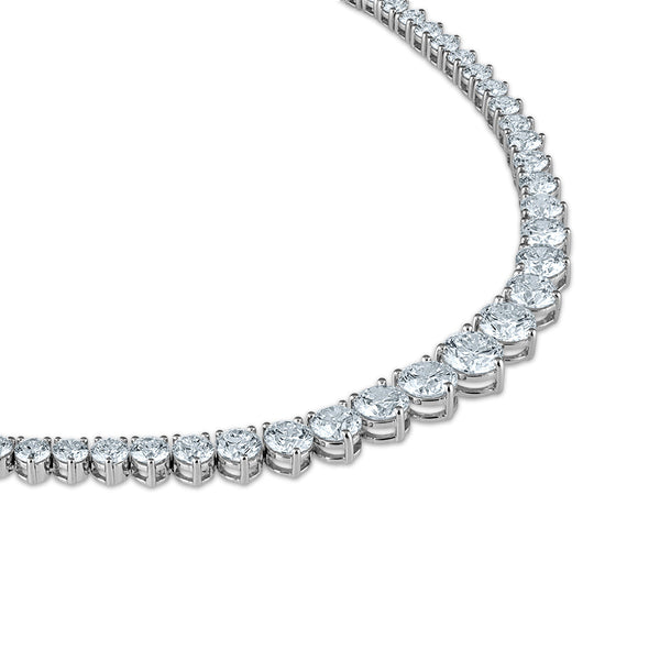 Signature EcoLove 12 CTW Lab Grown Diamond Tennis 17-inch Necklace in 14KT White Gold