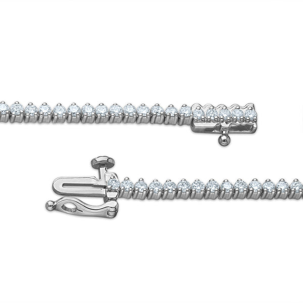 Signature EcoLove 12 CTW Lab Grown Diamond Tennis 17-inch Necklace in 14KT White Gold