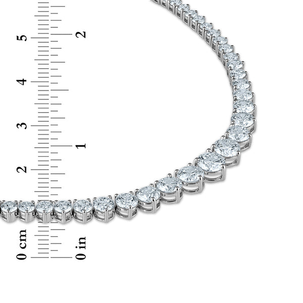 Signature EcoLove 12 CTW Lab Grown Diamond Tennis 17-inch Necklace in 14KT White Gold