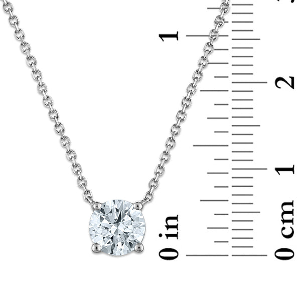 Signature EcoLove 1 CT Lab Grown Diamond Solitaire Necklace in 14KT White Gold