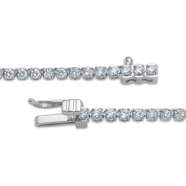White Diamond Tennis Necklace in 14KT Gold