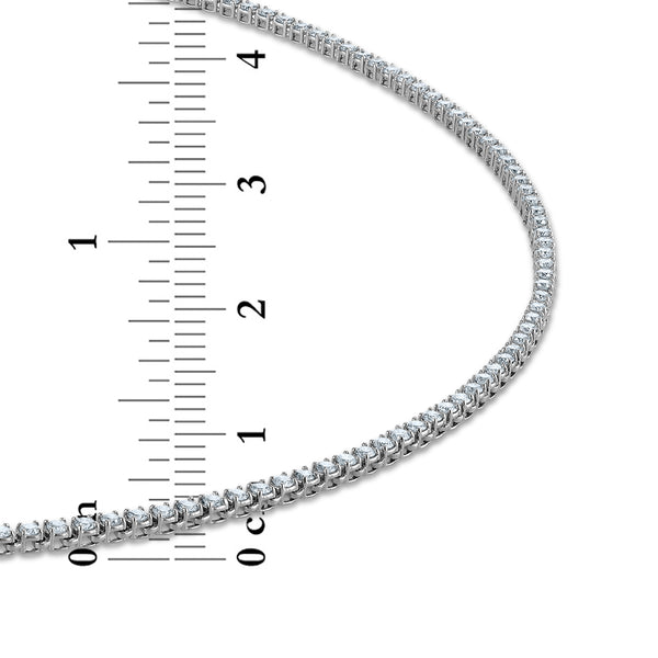 White Diamond Tennis Necklace in 14KT Gold