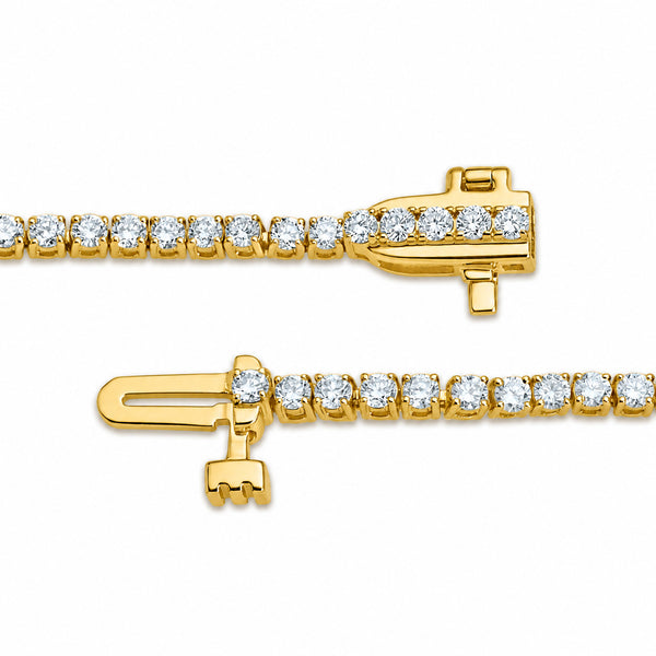 White Diamond Tennis Necklace in 14KT Gold