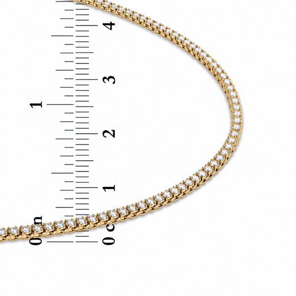 White Diamond Tennis Necklace in 14KT Gold