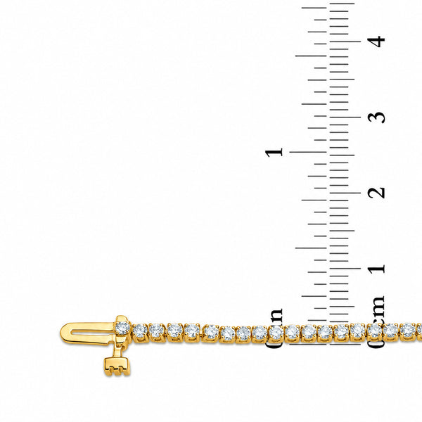 White Diamond Tennis Necklace in 14KT Gold