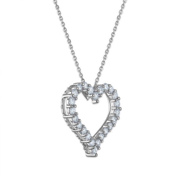 Signature EcoLove 1 CTW Lab Grown Diamond Heart Pendant in 14KT Gold