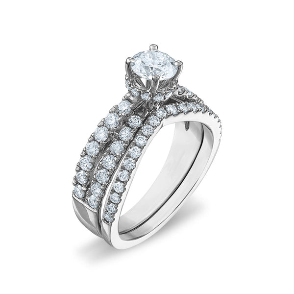 1-3/4 CTW Lab Grown Diamond Bridal Set in 14KT White Gold