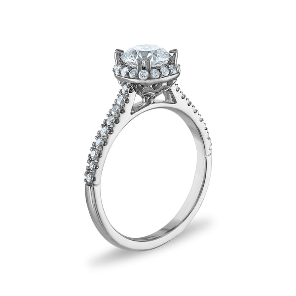 Signature EcoLove Diamond Dreams 1-1/2 CTW Lab Grown Diamond Halo Bridal Set in 14KT White Gold