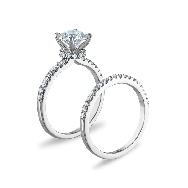1-3/4 CTW Lab Grown Round Lab Grown Diamond Bridal Set in 14KT White Gold
