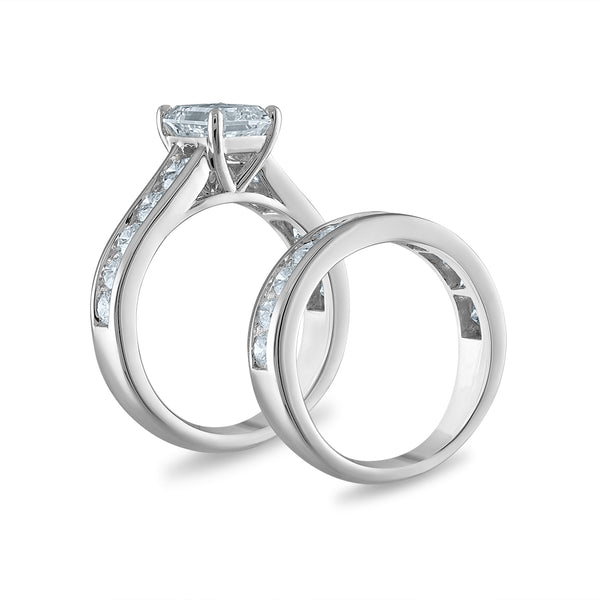 Signature EcoLove Diamond Dreams 4 CTW Lab Grown Diamond Bridal Set in 14KT White Gold