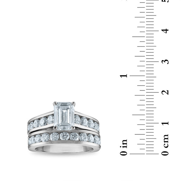 Signature EcoLove Diamond Dreams 4 CTW Lab Grown Diamond Bridal Set in 14KT White Gold