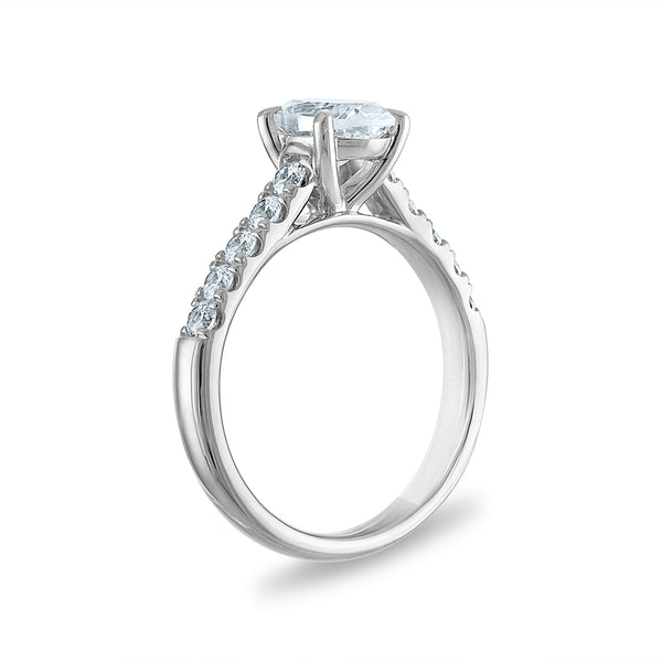 Signature EcoLove 2 CTW Lab Grown Diamond Oval Bridal Set in 14KT White Gold