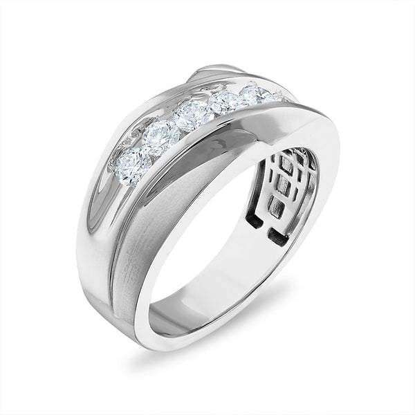 Signature EcoLove 1 CTW Lab Grown Diamond Wedding Ring in 14KT White Gold
