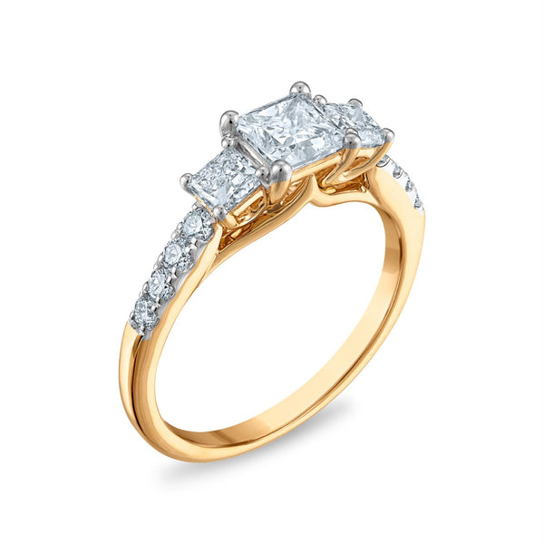 Signature EcoLove 1-1/2 CTW Lab Grown Diamond Three Stone Ring