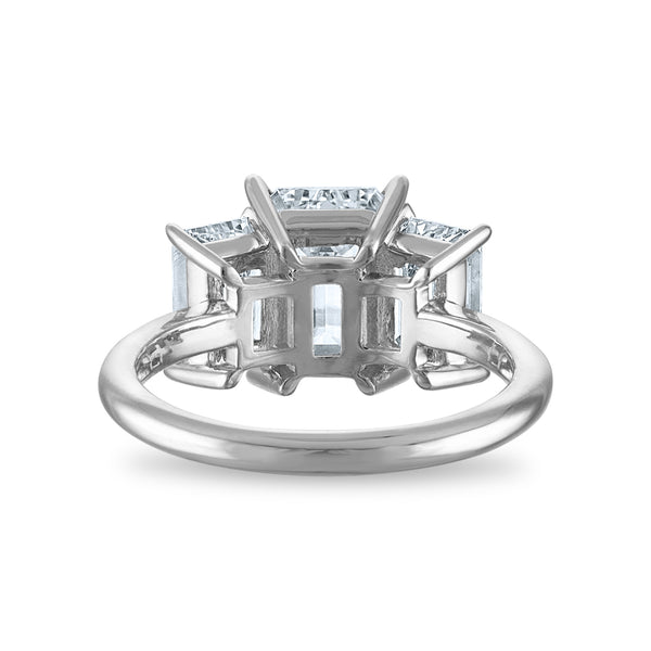 White Diamond Three Stone Ring in 14KT Gold