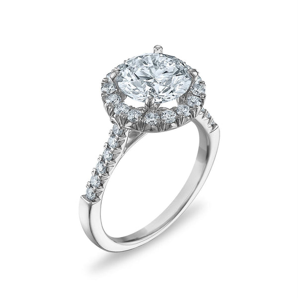 Signature EcoLove Diamond Dreams 3 CTW Lab Grown Diamond Halo Engagement Ring in 14KT White Gold