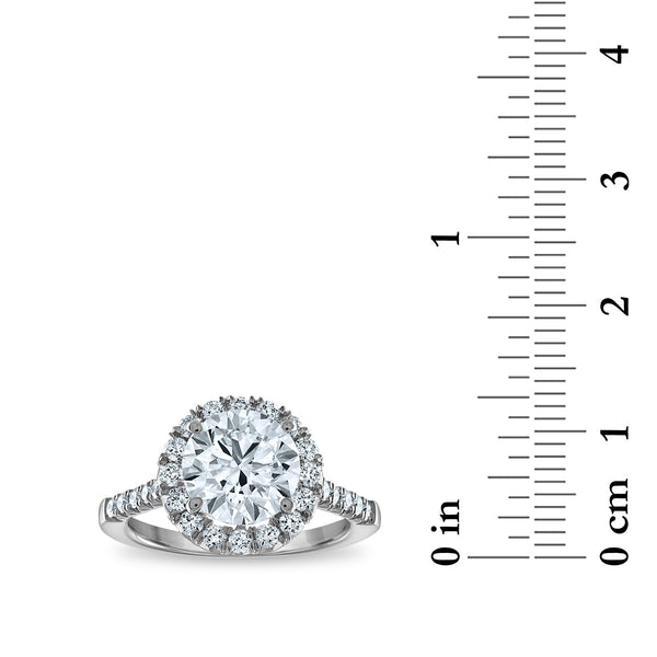 Signature EcoLove Diamond Dreams 3 CTW Lab Grown Diamond Halo Engagement Ring in 14KT White Gold