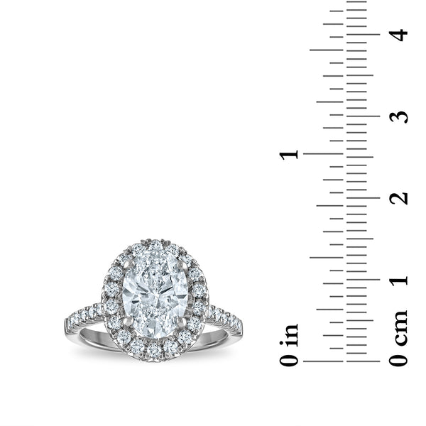 Signature EcoLove Diamond Dreams 2-1/2 CTW Lab Grown Diamond Halo Engagement Ring in 14KT White Gold