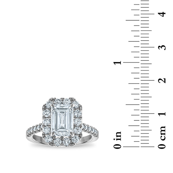 Signature EcoLove Diamond Dreams 3-1/5 CTW Lab Grown Diamond Halo Engagement Ring in 14KT White Gold