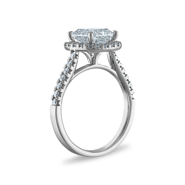 Signature EcoLove Diamond Dreams 3 CTW Lab Grown Diamond Halo Engagement Ring in 14KT White Gold