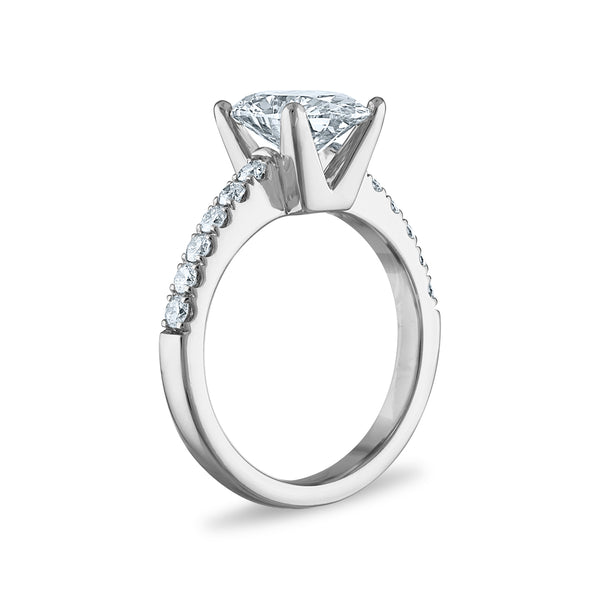 White Diamond Solitaire Ring in 14KT Gold