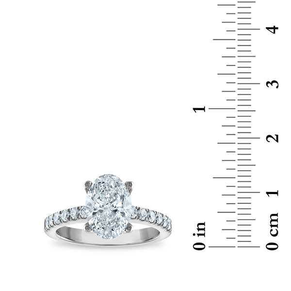 White Diamond Solitaire Ring in 14KT Gold