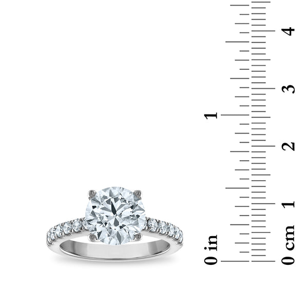 White Diamond Solitaire Ring in 14KT Gold
