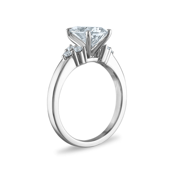 White Diamond Engagement Ring in 14KT Gold
