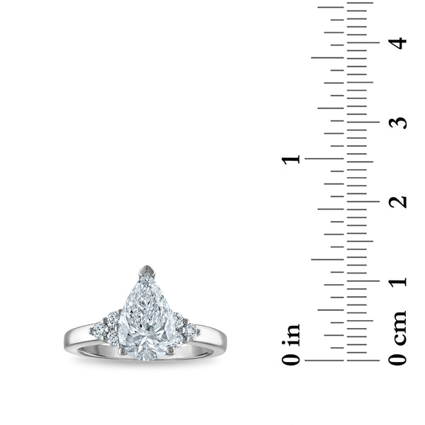 White Diamond Engagement Ring in 14KT Gold