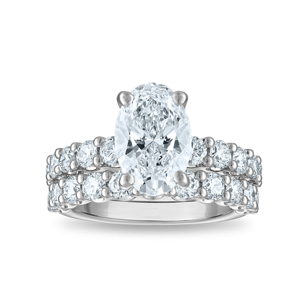 White Diamond Bridal Ring in 14KT Gold