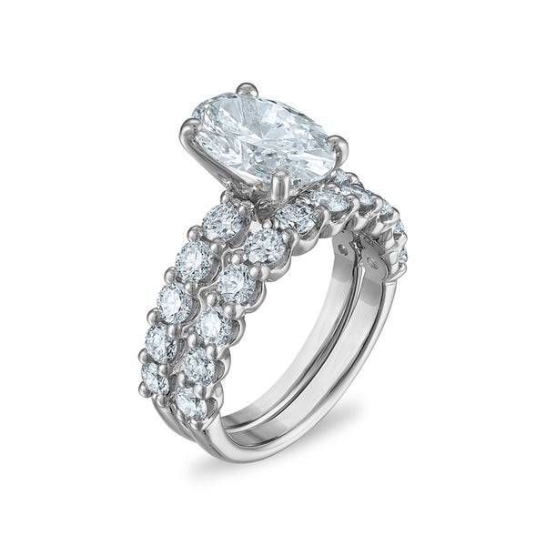 White Diamond Bridal Ring in 14KT Gold