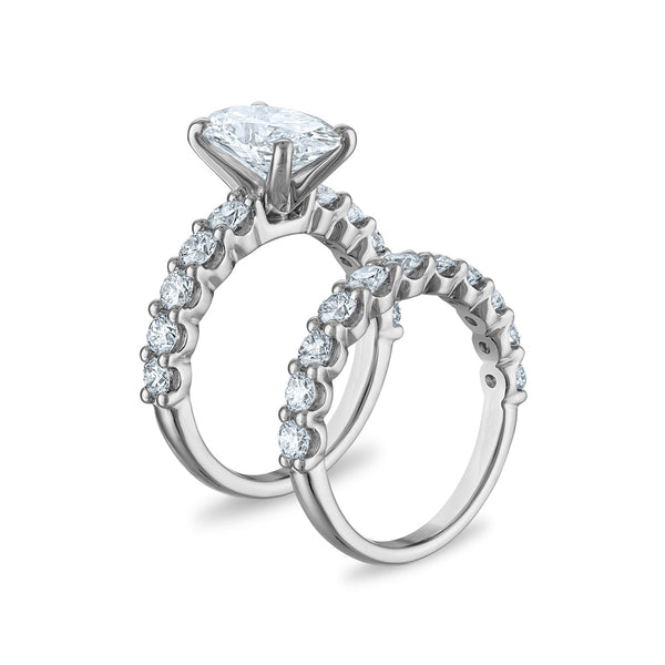 White Diamond Bridal Ring in 14KT Gold