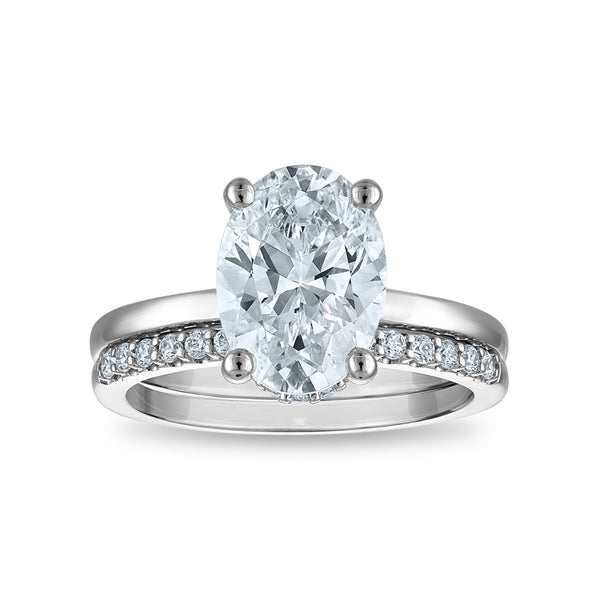 White Diamond Bridal Ring in 14KT Gold