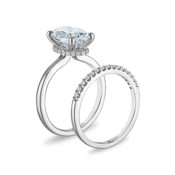White Diamond Bridal Ring in 14KT Gold