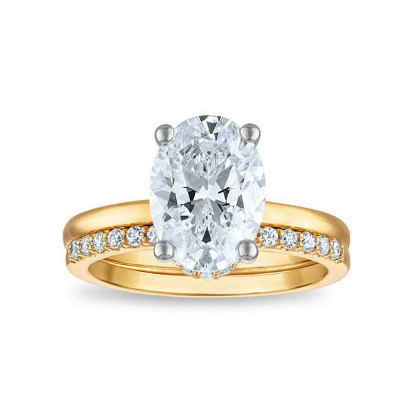 White Diamond Bridal Ring in 14KT Gold