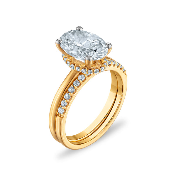 White Diamond Bridal Ring in 14KT Gold