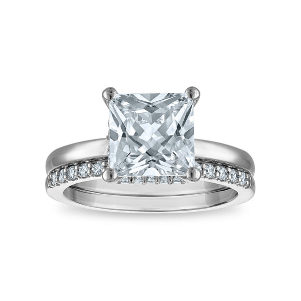 White Diamond Bridal Ring in 14KT Gold