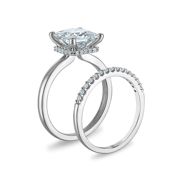 White Diamond Bridal Ring in 14KT Gold