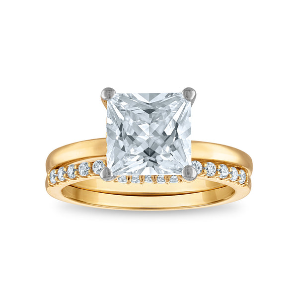 White Diamond Bridal Ring in 14KT Gold