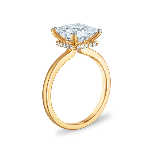 White Diamond Bridal Ring in 14KT Gold