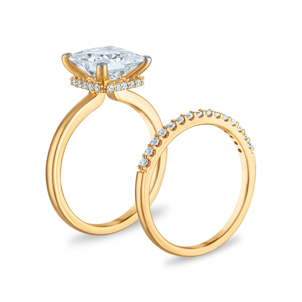 White Diamond Bridal Ring in 14KT Gold