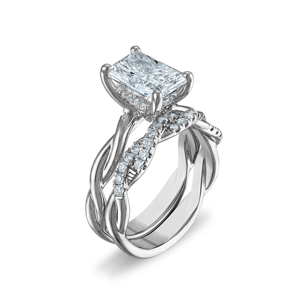 Signature EcoLove 3 CTW Lab Grown Diamond Bridal Set in 14KT White Gold