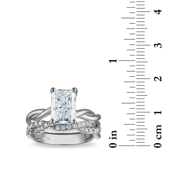 Signature EcoLove 3 CTW Lab Grown Diamond Bridal Set in 14KT White Gold